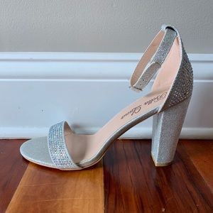 Brand new silver sparkle heels size 9